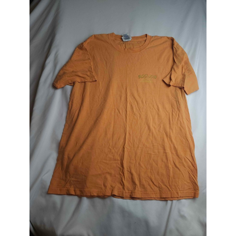 Ron Jon Surf Shop Cocoa Beach Florida Orange Graphic T-Shirt Large Parrot Beach